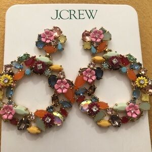 Beautiful JCrew floral dangling earrings.